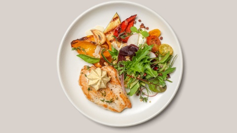 Fitnessteller-Pouletbrust-Aufsicht-B